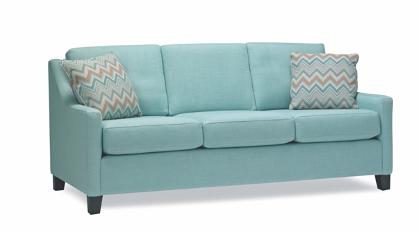 tiffany blue jess stylus sofa with three sites