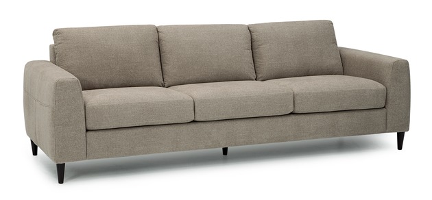 Espresso color of Primo International sectional with Mosaic Faux leather reclining sofa